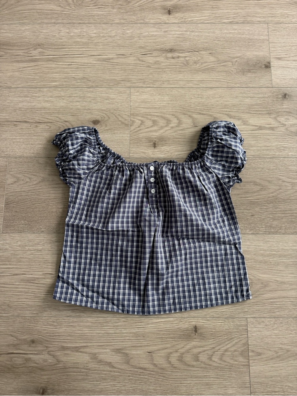Brandy Melville Babydoll Plaid Top